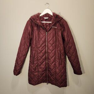 Columbia Womens Copper Crest Long Jacket Fleece Lined Coat Fall Winter - Size S